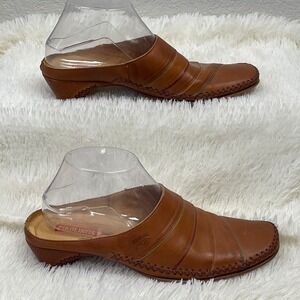 Pikolinos Shoes Womens Size 39 US 9 Brown Leather Clogs Mules Slip On Comfort